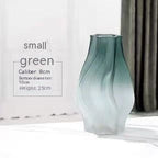 Modern Minimalist Small Whirlwind Porcelain Glass Vase - Grand Goldman