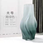Modern Minimalist Small Whirlwind Porcelain Glass Vase - Grand Goldman