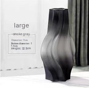 Modern Minimalist Small Whirlwind Porcelain Glass Vase - Grand Goldman