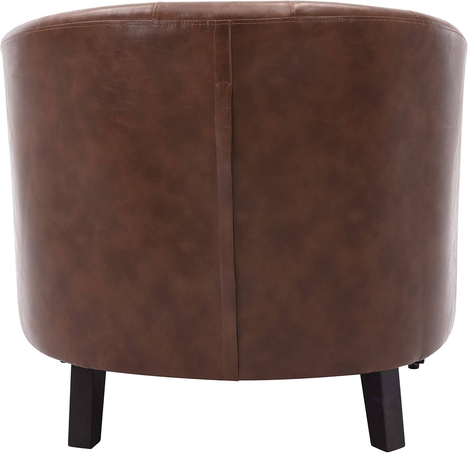 Modern PU Leather Tufted Barrel Chair, Sleek Tub Chair for Living Room, Bedroom, Premium Club Chair with Durable Design - Stylish and Comfortable Seating Upgrade - Grand Goldman