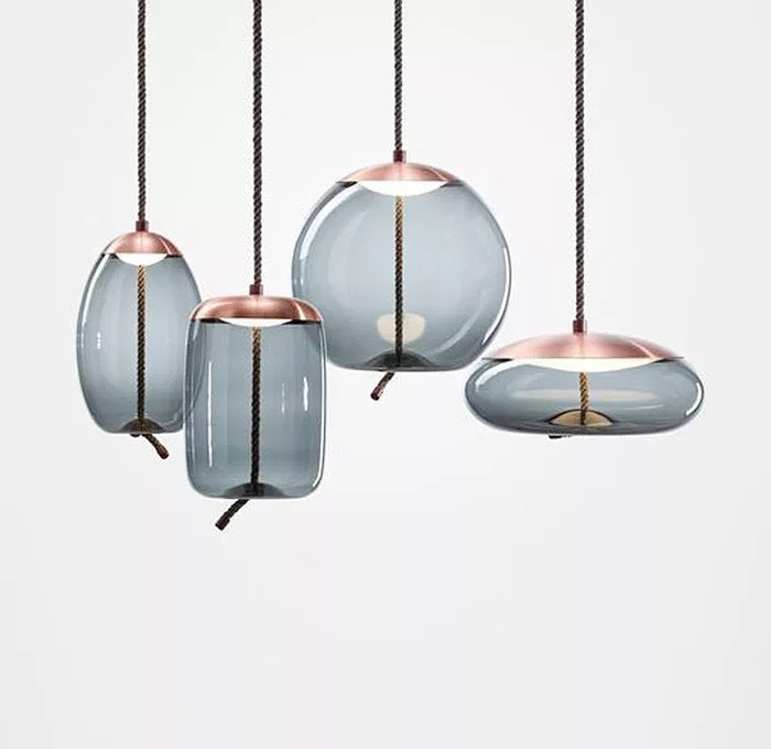 Modern Restaurant Bar Model Room Window Decoration Twine Glass Chandelier - Grand Goldman