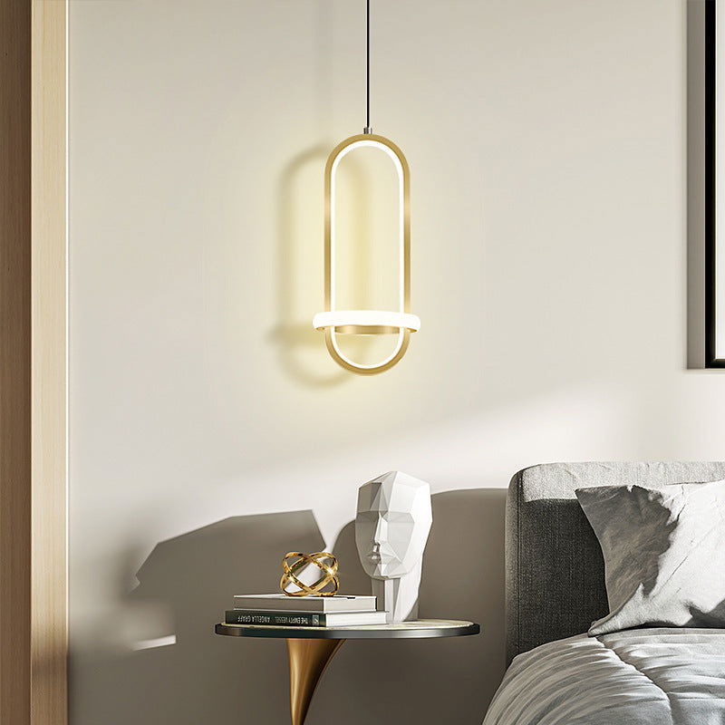 Modern Simple Led Bedroom Bedside Chandelier Nordic Creative Personality - Grand Goldman