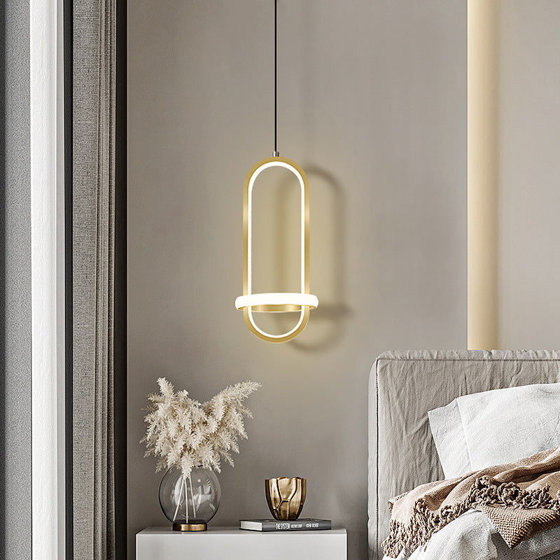 Modern Simple Led Bedroom Bedside Chandelier Nordic Creative Personality - Grand Goldman