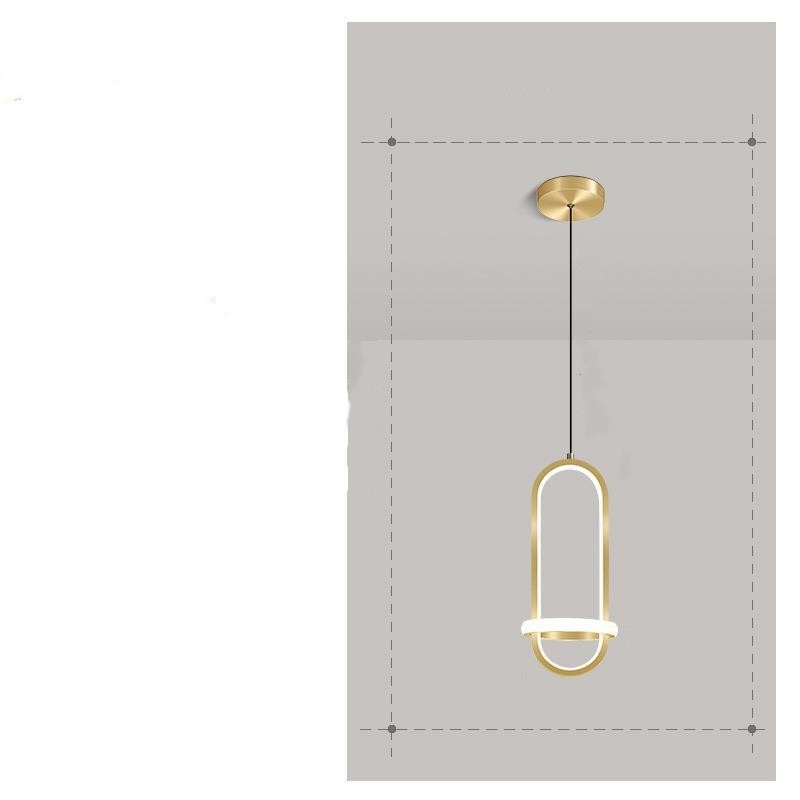 Modern Simple Led Bedroom Bedside Chandelier Nordic Creative Personality - Grand Goldman