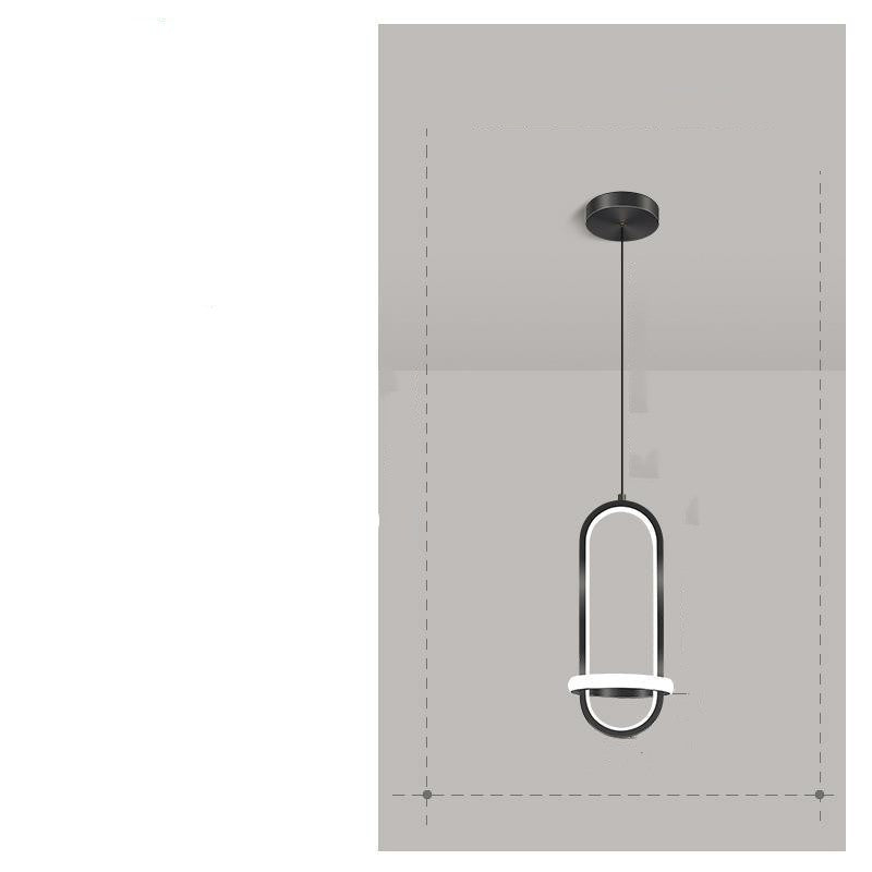 Modern Simple Led Bedroom Bedside Chandelier Nordic Creative Personality - Grand Goldman