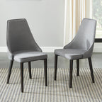 Modern Style Dining Table with Tempered Glass Top and Metal Tubular Legs, 58.5”Lx29”Wx30”H, Black - Grand Goldman