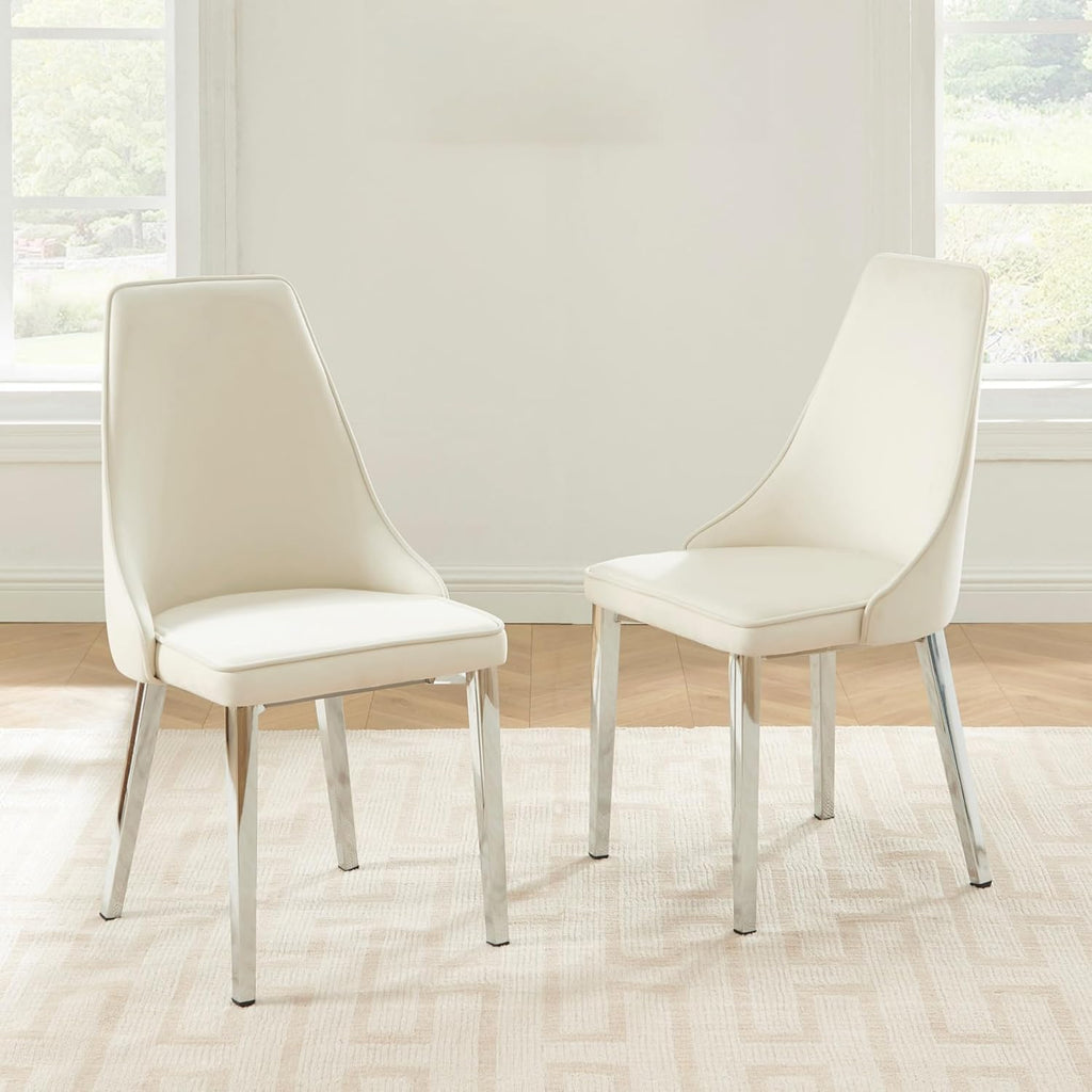 Modern Style Dining Table with Tempered Glass Top and Metal Tubular Legs, 58.5”Lx29”Wx30”H, Black - Grand Goldman