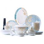Modern luxury bowls and plates Jingdezhen ceramic tableware, gilt-edged bowls and plates set, household - Grand Goldman