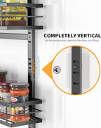 Moforoco 9-Tier Over The Door Pantry Organizer, Pantry Organization and Storage, Black Hanging Basket Wall Spice Rack Seasoning Shelves, Home & Kitchen Bedroom Bathroom House Essentials - Grand Goldman