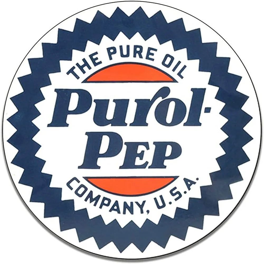 Mohawk Gulf Pennzoil Husky Motor Oil Gasonline Round Metal Tin Signs Garage Gas Oil Station Bar Cafe Man Cave Retro Wall Decor - Grand Goldman