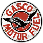 Mohawk Gulf Pennzoil Husky Motor Oil Gasonline Round Metal Tin Signs Garage Gas Oil Station Bar Cafe Man Cave Retro Wall Decor - Grand Goldman