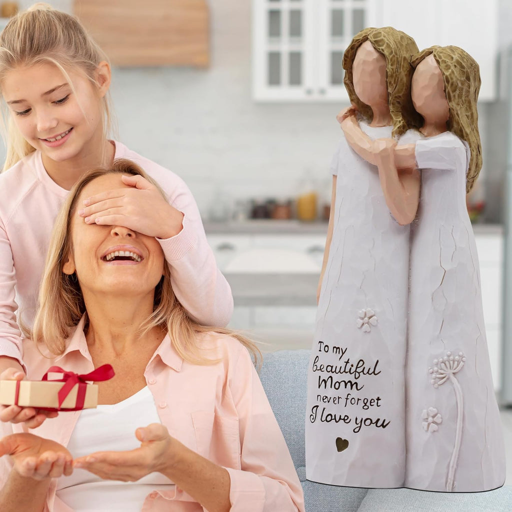 Mom Birthday Gifts from Daughter, Christmas for Mom, Mother of The Bride Gifts, Birthday Gifts for Mom from Daughter, Mom Gifts for Christmas, Sculpted Hand-Painted Figurine - Grand Goldman