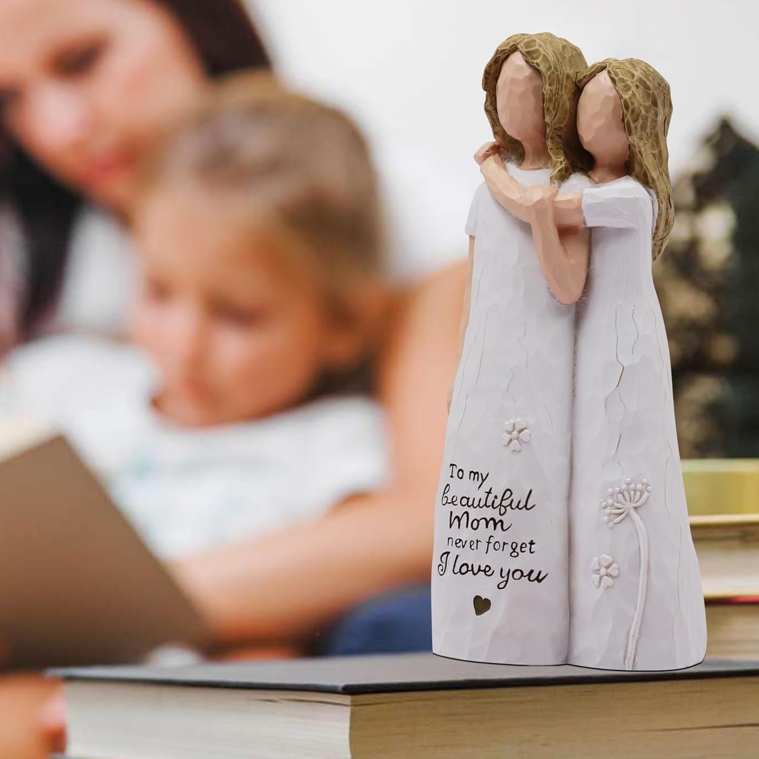 Mom Birthday Gifts from Daughter, Christmas for Mom, Mother of The Bride Gifts, Birthday Gifts for Mom from Daughter, Mom Gifts for Christmas, Sculpted Hand-Painted Figurine - Grand Goldman