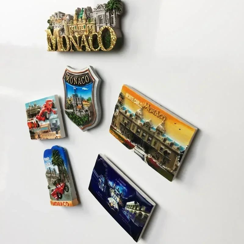 Monaco fridge magnets Creative Travel souvenir gift resin UV magnet refrigerator magnets home decor collection - Grand Goldman