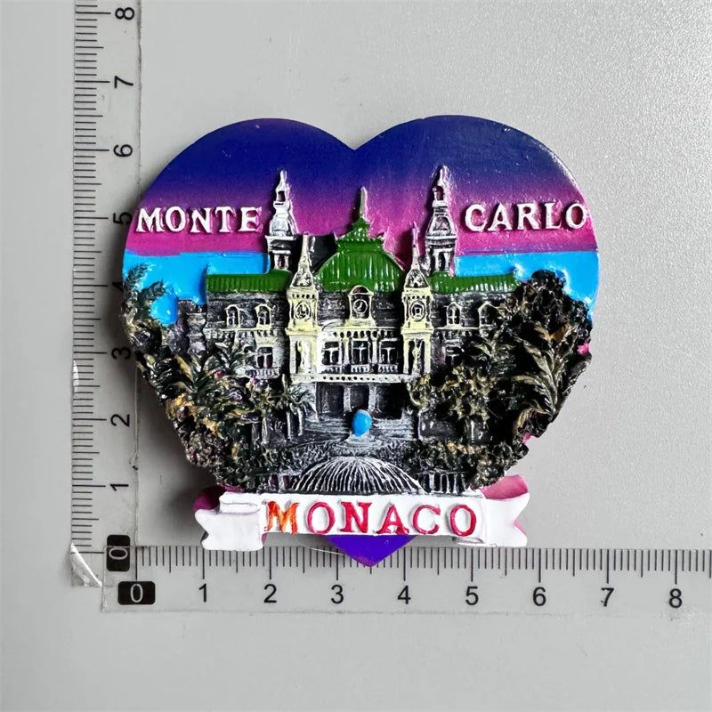 Monaco fridge magnets Creative Travel souvenir gift resin UV magnet refrigerator magnets home decor collection - Grand Goldman