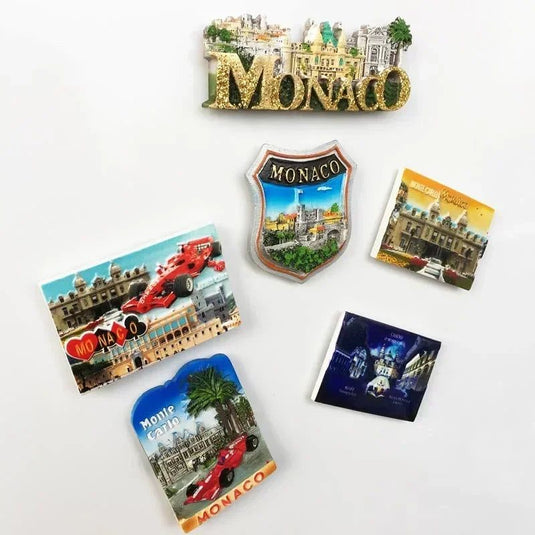 Monaco fridge magnets Creative Travel souvenir gift resin UV magnet refrigerator magnets home decor collection - Grand Goldman