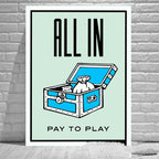 Monopoly Cases Style Graffiti Print Poster Oil Painting Wall Art Money Game - Grand Goldman