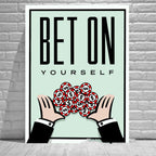 Monopoly Cases Style Graffiti Print Poster Oil Painting Wall Art Money Game - Grand Goldman