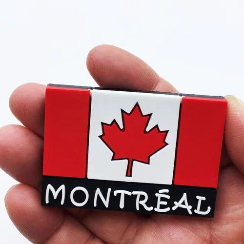 Montreal Quebec Canada fridge sticker Local Culture Tourism Memorial Decorative Crafts Magnetic PVC Plastic Refrigerator Magnets - Grand Goldman