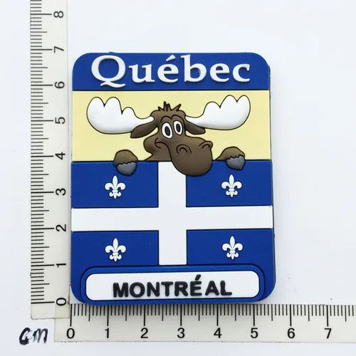 Montreal Quebec Canada fridge sticker Local Culture Tourism Memorial Decorative Crafts Magnetic PVC Plastic Refrigerator Magnets - Grand Goldman