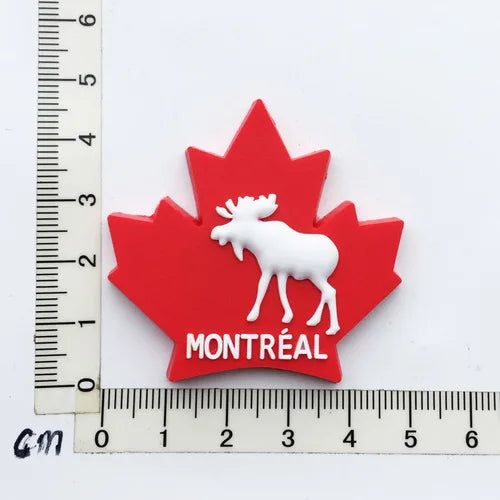 Montreal Quebec Canada fridge sticker Local Culture Tourism Memorial Decorative Crafts Magnetic PVC Plastic Refrigerator Magnets - Grand Goldman