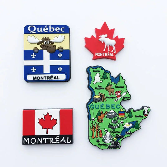 Montreal Quebec Canada fridge sticker Local Culture Tourism Memorial Decorative Crafts Magnetic PVC Plastic Refrigerator Magnets - Grand Goldman