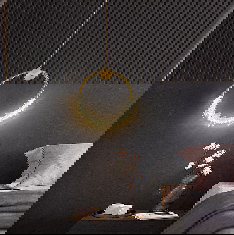 Moon Shadow Lighting Bedroom Bedside Chandelier Corridor - Grand Goldman