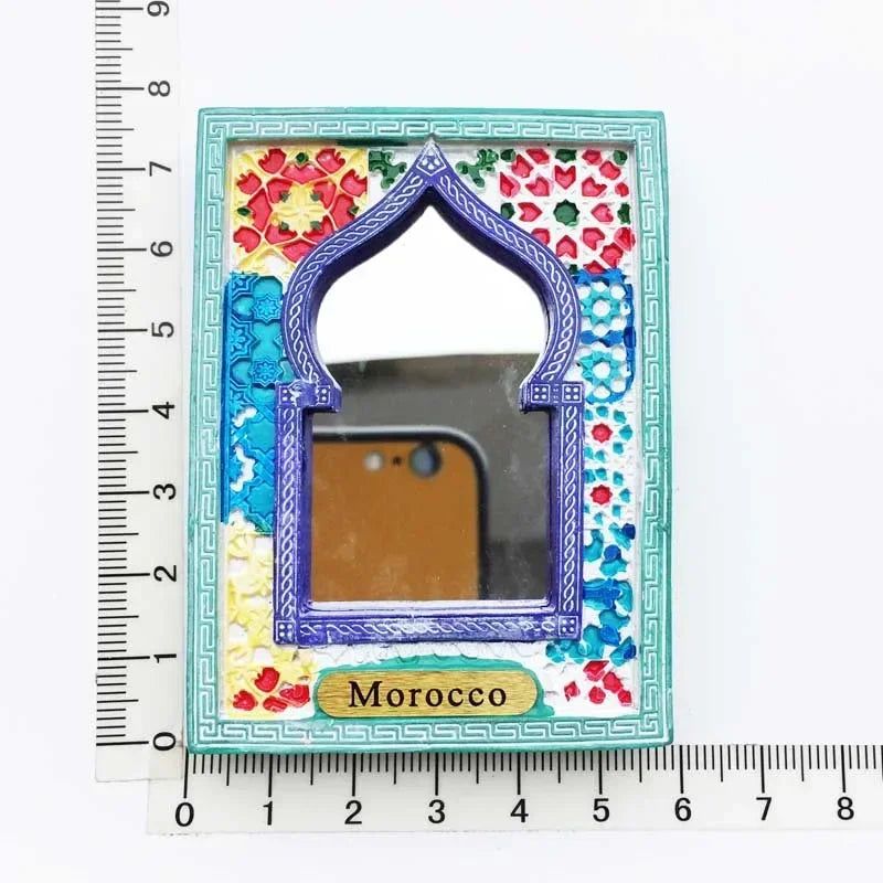 Morocco Magnetic Refrigerator Stickers Morocco Style Wall Basin Travel In Africa Painted Basin Decorative Arts and Crafts gifts - Grand Goldman