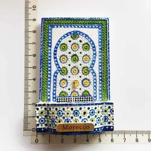 Morocco Magnetic Refrigerator Stickers Morocco Style Wall Basin Travel In Africa Painted Basin Decorative Arts and Crafts gifts - Grand Goldman
