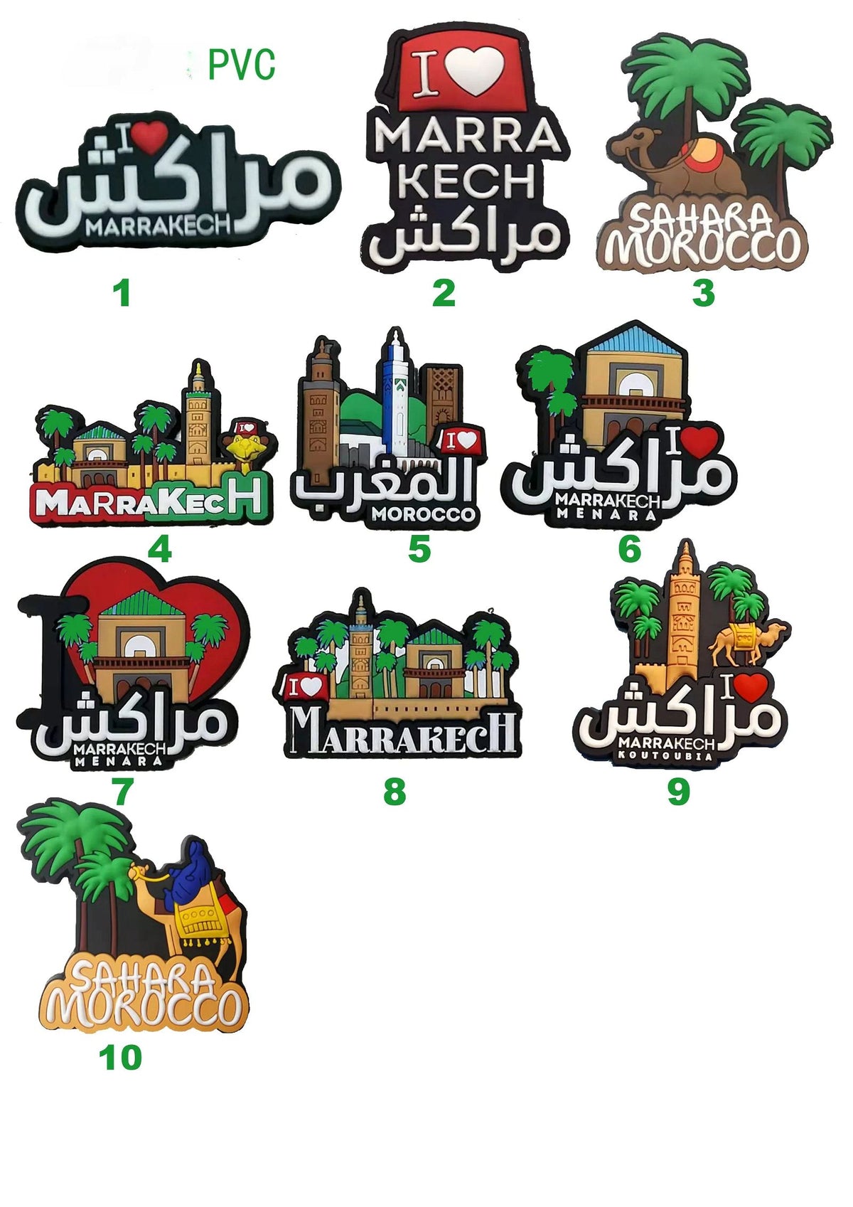 Morocco Refrigerator Stickers Moroccan PVC Magnetic Stickers African Tourist Souvenirs Camel Small Gifts Home decoration - Grand Goldman