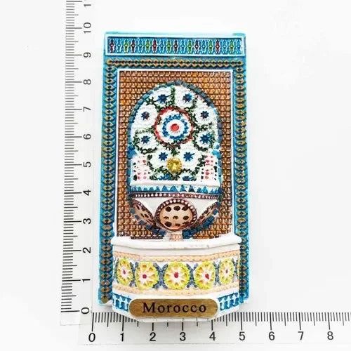 Morocco Magnetic Refrigerator Stickers Morocco Style Wall Basin Travel In Africa Painted Basin Decorative Arts and Crafts gifts - Grand Goldman