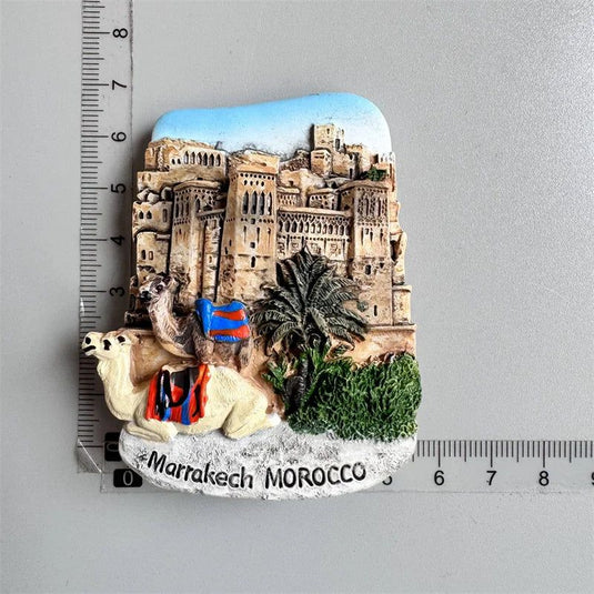 Morocco Magnetic Refrigerator Stickers Morocco Style Wall Basin Travel In Africa Painted Basin Decorative Arts and Crafts gifts - Grand Goldman