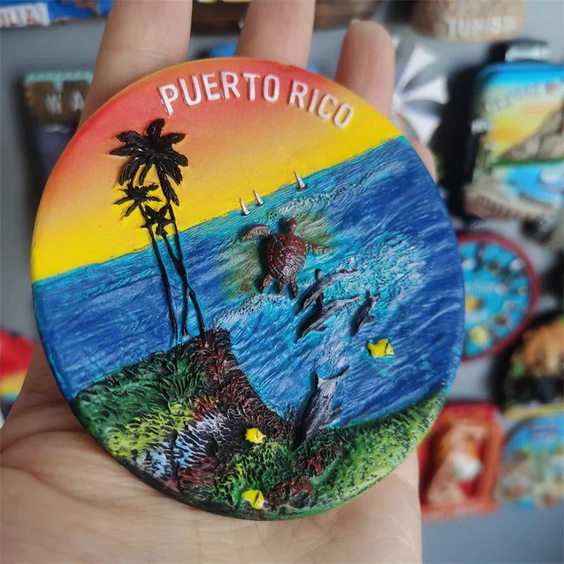 Mozambique Tunisia Sicilia Luxembourg Hungary Puerto Rico Tunisia  Holland  Amsterdam Fridge Magnets Stickers Tourist Souvenir - Grand Goldman