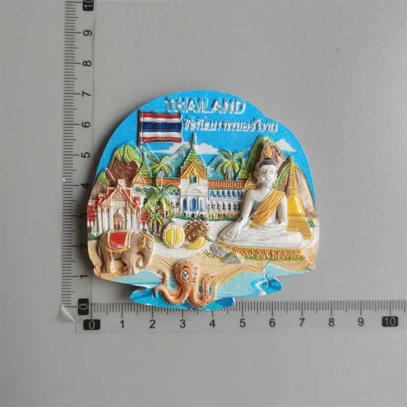 Mozambique Tunisia Sicilia Luxembourg Hungary Puerto Rico Tunisia  Holland  Amsterdam Fridge Magnets Stickers Tourist Souvenir - Grand Goldman