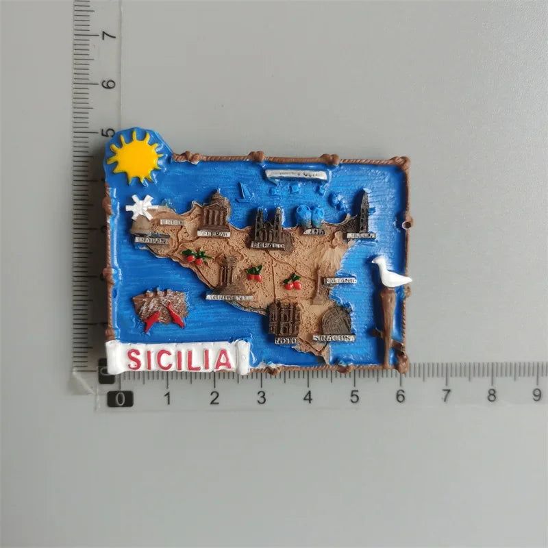 Mozambique Tunisia Sicilia Luxembourg Hungary Puerto Rico Tunisia  Holland  Amsterdam Fridge Magnets Stickers Tourist Souvenir - Grand Goldman