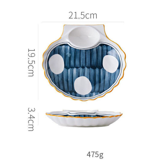 Multi-purpose Dumpling With Vinegar Dish Ceramic - Grand Goldman