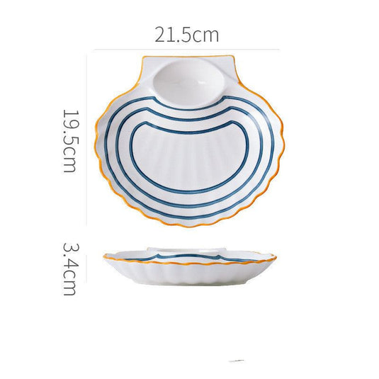 Multi-purpose Dumpling With Vinegar Dish Ceramic - Grand Goldman