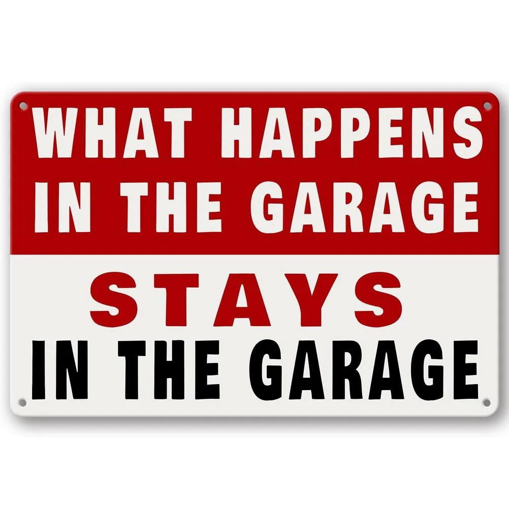 My Garage My Rules Metal Tin Signs Vintage Posters Plate Wall Decor for Garage Repair Shop Bars Cafe Clubs Pubs Retro Decoration - Grand Goldman