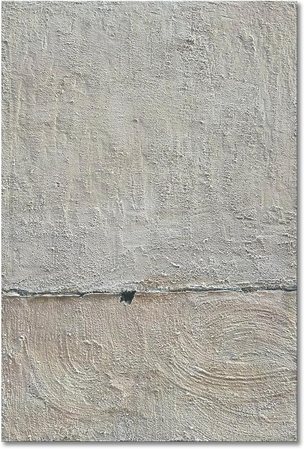 NANKAI Hand-Painted Black and White Abstract Wall Art Contemporary Minimalist Oil Painting Art 45x30 inch Large Painting Art for Home Walls Living Room Hallway Wall Decoration - Grand Goldman