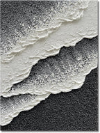 NANKAI Hand-Painted Black and White Abstract Wall Art Contemporary Minimalist Oil Painting Art 45x30 inch Large Painting Art for Home Walls Living Room Hallway Wall Decoration - Grand Goldman