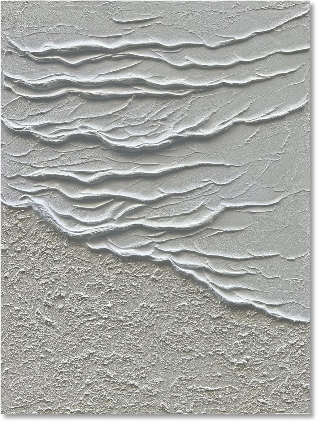 NANKAI Hand-Painted Black and White Abstract Wall Art Contemporary Minimalist Oil Painting Art 45x30 inch Large Painting Art for Home Walls Living Room Hallway Wall Decoration - Grand Goldman