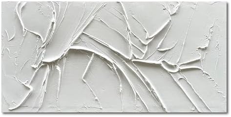 NANKAI Hand-Painted Black and White Abstract Wall Art Contemporary Minimalist Oil Painting Art 45x30 inch Large Painting Art for Home Walls Living Room Hallway Wall Decoration - Grand Goldman