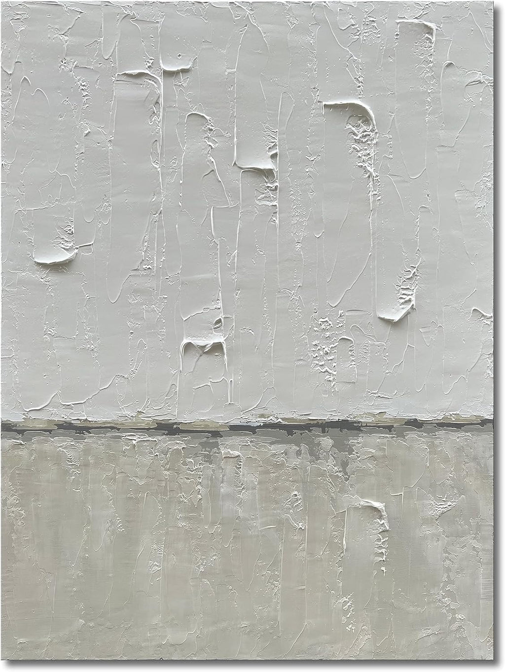 NANKAI Hand-Painted Black and White Abstract Wall Art Contemporary Minimalist Oil Painting Art 45x30 inch Large Painting Art for Home Walls Living Room Hallway Wall Decoration - Grand Goldman