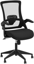 NEO CHAIR High Back Mesh Chair Adjustable Height and Ergonomic Design Home Office Computer Desk Chair Executive Lumbar Support Padded Flip-up Armrest Swivel Chair (Black) - Grand Goldman
