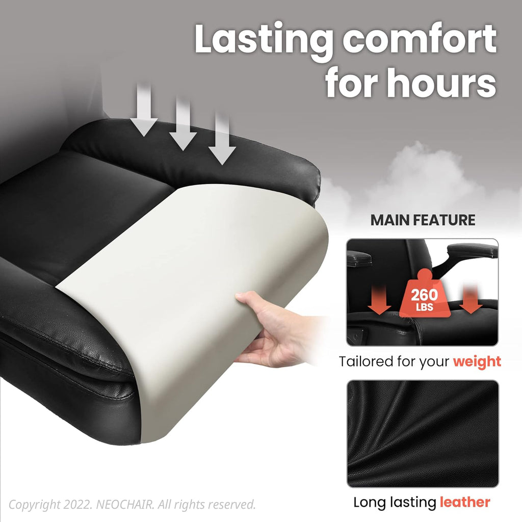 NEO CHAIR Office Chair Adjustable Desk Chair Mid Back Executive Comfortable PU Leather Ergonomic Gaming Back Support Home Computer with Flip-up Armrest Swivel Wheels (Jet Black) - Grand Goldman