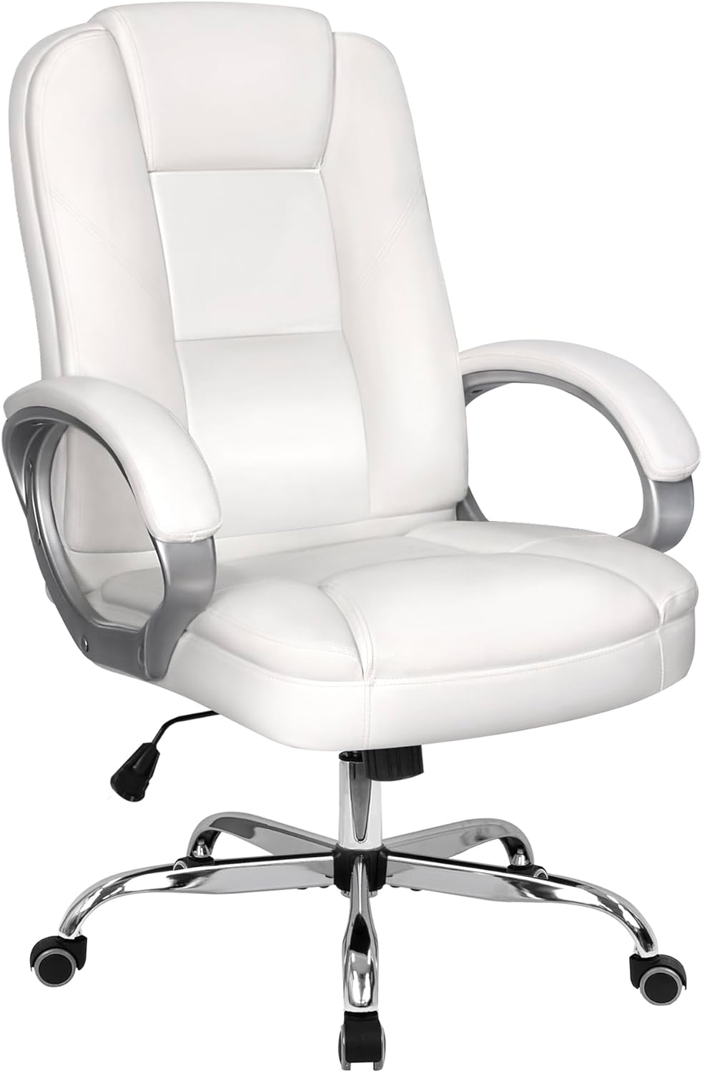 NEO CHAIR Office Chair Computer Desk Chair Gaming - Ergonomic High Back Cushion Lumbar Support with Wheels Comfortable Black Leather Racing Seat Adjustable Swivel Rolling Home Executive - Grand Goldman