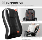 NEO CHAIR Office Chair Computer Desk Chair Gaming - Ergonomic High Back Cushion Lumbar Support with Wheels Comfortable Black Leather Racing Seat Adjustable Swivel Rolling Home Executive - Grand Goldman