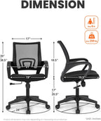 NEO CHAIR Office Chair Computer Desk Chair Gaming Ergonomic Mid Back Cushion Lumbar Support with Comfy Mesh Adjustable Swivel Rolling Home (Black) - Grand Goldman