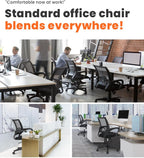 NEO CHAIR Office Chair Computer Desk Chair Gaming Ergonomic Mid Back Cushion Lumbar Support with Comfy Mesh Adjustable Swivel Rolling Home (Black) - Grand Goldman