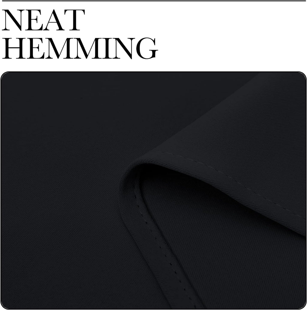 NICETOWN Halloween Black Blackout Curtain Blinds - Solid Thermal Insulated Window Treatment Blackout Drapes/Draperies for Bedroom (2 Panels, 42 inches Wide by 63 inches Long, Black) - Grand Goldman